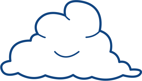 blue cloud outline