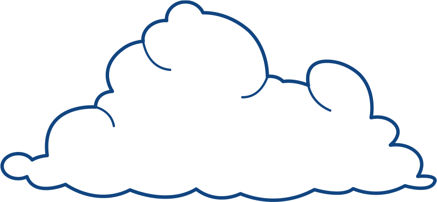 blue cloud outline