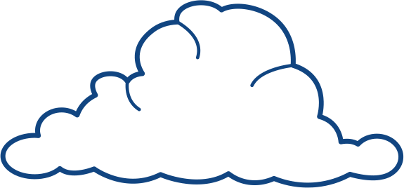 blue cloud outline