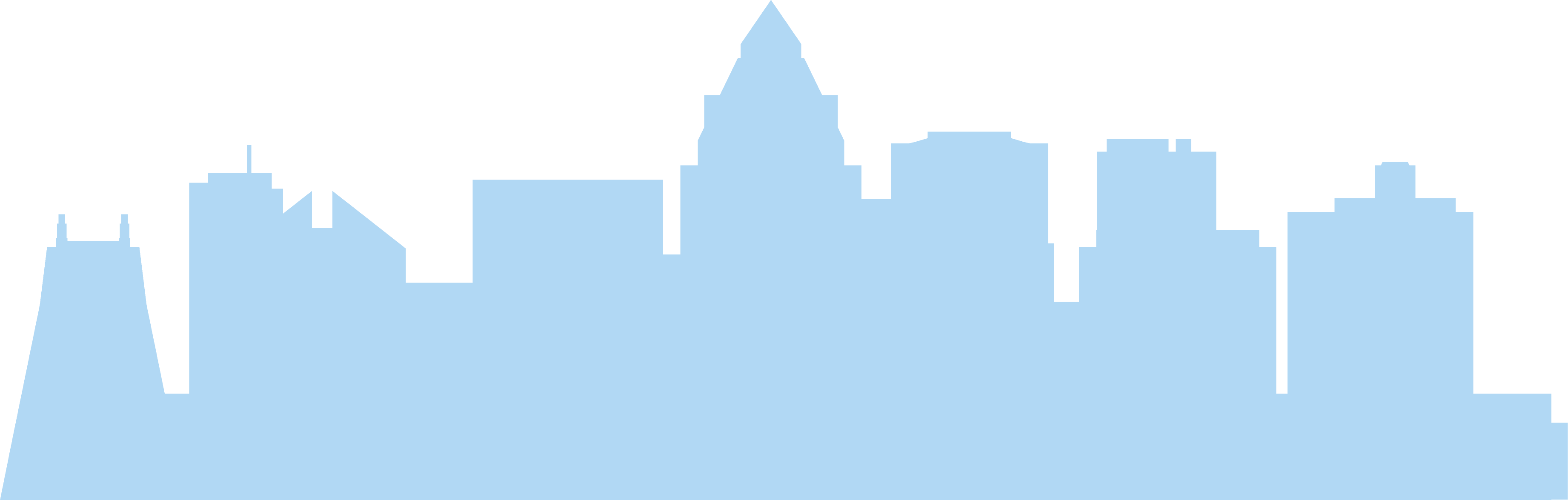 light blue city background